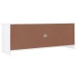 vidaXL Mueble de TV ALTA madera maciza de pino blanco 112x35x41 cm