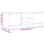 vidaXL Mueble de TV ALTA madera maciza de pino blanco 112x35x41 cm