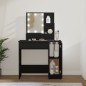 vidaXL Tocador con LED negro 86,5x35x136 cm vidaXL Tocador con LED negro 86,5x35x136 cm