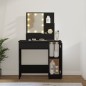 vidaXL Tocador con LED negro 86,5x35x136 cm vidaXL Tocador con LED negro 86,5x35x136 cm