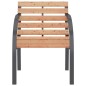 vidaXL Sillas de jardín 2 unidades madera