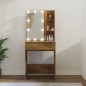 vidaXL Tocador con LED color roble ahumado 60x40x140 cm vidaXL Tocador con LED color roble ahumado 60x40x140 cm
