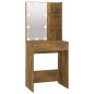 vidaXL Tocador con LED color roble ahumado 60x40x140 cm vidaXL Tocador con LED color roble ahumado 60x40x140 cm