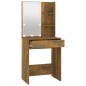 vidaXL Tocador con LED color roble ahumado 60x40x140 cm vidaXL Tocador con LED color roble ahumado 60x40x140 cm
