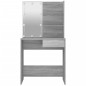 vidaXL Tocador con LED gris sonoma 74,5x40x141 cm vidaXL Tocador con LED gris sonoma 74,5x40x141 cm