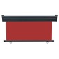 vidaXL Toldo lateral de balcón rojo 140x250 cm