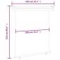 vidaXL Toldo lateral de balcón rojo 140x250 cm