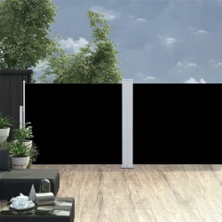 vidaXL Toldo lateral retráctil negro 140x1000 cm 