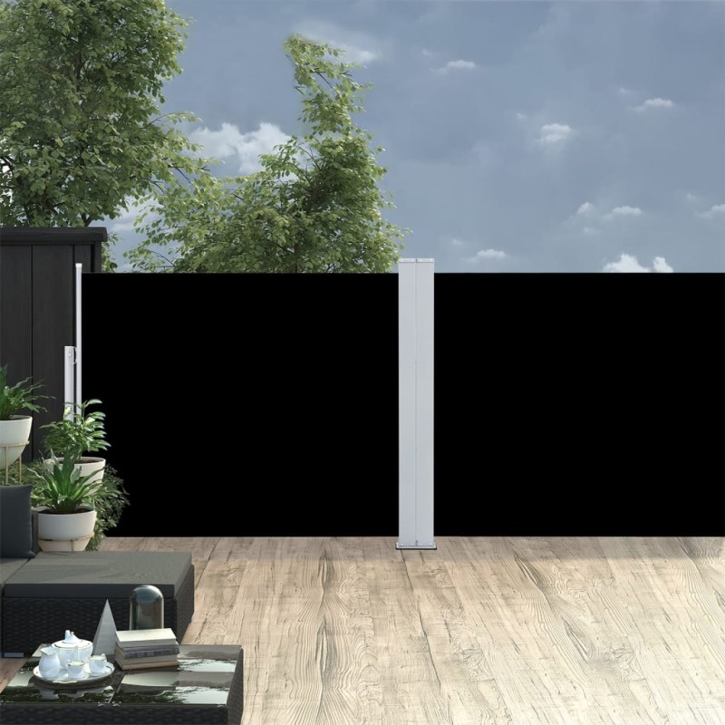 vidaXL Toldo lateral retráctil negro 140x1000 cm vidaXL Toldo lateral retráctil negro 140x1000 cm