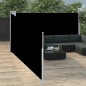 vidaXL Toldo lateral retráctil negro 140x1000 cm vidaXL Toldo lateral retráctil negro 140x1000 cm