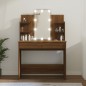 vidaXL Tocador con LED roble marrón 96x40x142 cm vidaXL Tocador con LED roble marrón 96x40x142 cm