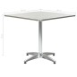 vidaXL Mesa de jardín de aluminio plateado 80x80x70 cm