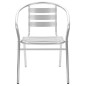 vidaXL Juego de comedor para jardín 5 piezas de aluminio plateado vidaXL Juego de comedor para jardín 5 piezas de aluminio plateado