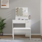 vidaXL Juego de tocador con LED madera contrachapada blanco vidaXL Juego de tocador con LED madera contrachapada blanco