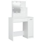 vidaXL Juego de tocador con LED madera contrachapada blanco vidaXL Juego de tocador con LED madera contrachapada blanco