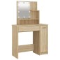 vidaXL Juego de tocador con LED madera contrachapada roble Sonoma vidaXL Juego de tocador con LED madera contrachapada roble Sonoma