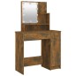 vidaXL Juego de tocador con LED madera contrachapada roble ahumado vidaXL Juego de tocador con LED madera contrachapada roble ahumado