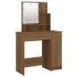 vidaXL Juego de tocador con LED madera contrachapada roble marrón vidaXL Juego de tocador con LED madera contrachapada roble marrón