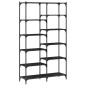 vidaXL Estantería hierro y madera de ingeniería negro 100x32x170 cm