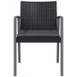 vidaXL Sillas jardín cojines 2 uds ratán sintético negro 56,5x57x83 cm