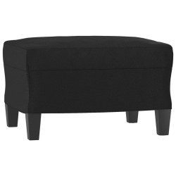 vidaXL Reposapiés de cuero sintético negro 60x50x41 cm