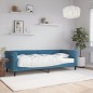 vidaXL Sofá cama con colchón terciopelo azul 80x200 cm vidaXL Sofá cama con colchón terciopelo azul 80x200 cm