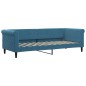 vidaXL Sofá cama con colchón terciopelo azul 80x200 cm vidaXL Sofá cama con colchón terciopelo azul 80x200 cm
