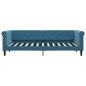 vidaXL Sofá cama con colchón terciopelo azul 80x200 cm vidaXL Sofá cama con colchón terciopelo azul 80x200 cm