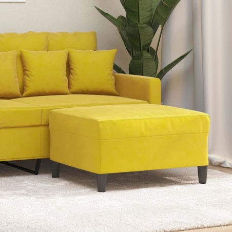 vidaXL Reposapiés de terciopelo amarillo 70x55x41 cm