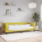vidaXL Sofá cama con colchón terciopelo amarillo 80x200 cm vidaXL Sofá cama con colchón terciopelo amarillo 80x200 cm