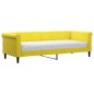 vidaXL Sofá cama con colchón terciopelo amarillo 80x200 cm vidaXL Sofá cama con colchón terciopelo amarillo 80x200 cm
