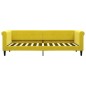 vidaXL Sofá cama con colchón terciopelo amarillo 80x200 cm vidaXL Sofá cama con colchón terciopelo amarillo 80x200 cm