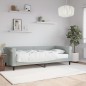 vidaXL Sofá cama con colchón terciopelo gris claro 90x200 cm vidaXL Sofá cama con colchón terciopelo gris claro 90x200 cm