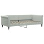 vidaXL Sofá cama con colchón terciopelo gris claro 90x200 cm vidaXL Sofá cama con colchón terciopelo gris claro 90x200 cm