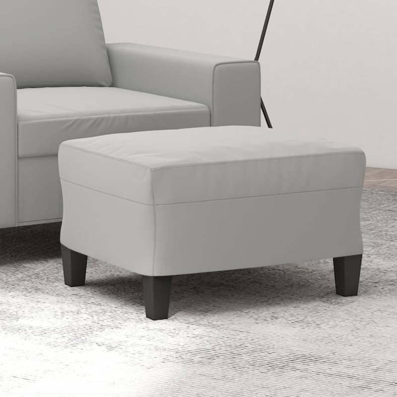 vidaXL Reposapiés tela de microfibra gris claro 60x50x41 cm vidaXL Reposapiés tela de microfibra gris claro 60x50x41 cm