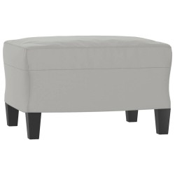 vidaXL Reposapiés tela de microfibra gris claro 60x50x41 cm