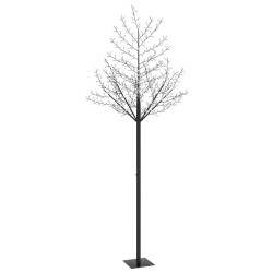 vidaXL Árbol de Navidad 600 LEDs blanco cálido flores de cerezo 300 cm