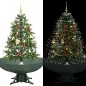 vidaXL Árbol de Navidad con nieve con base en paraguas verde 140 cm vidaXL Árbol de Navidad con nieve con base en paraguas verde 140 cm