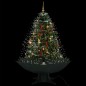 vidaXL Árbol de Navidad con nieve con base en paraguas verde 140 cm vidaXL Árbol de Navidad con nieve con base en paraguas verde 140 cm