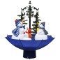 vidaXL Árbol de Navidad con nieve con base de paraguas PVC azul 75 cm vidaXL Árbol de Navidad con nieve con base de paraguas PVC azul 75 cm