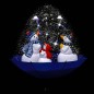 vidaXL Árbol de Navidad con nieve con base de paraguas PVC azul 75 cm vidaXL Árbol de Navidad con nieve con base de paraguas PVC azul 75 cm