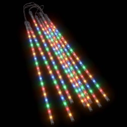 vidaXL Luces meteorito 8 uds de colores 288 LEDs interior exterior