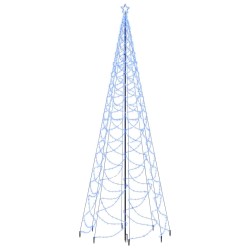 vidaXL Árbol de Navidad con poste de metal 1400 LEDs azul 5 m