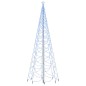 vidaXL Árbol de Navidad con poste de metal 1400 LEDs azul 5 m vidaXL Árbol de Navidad con poste de metal 1400 LEDs azul 5 m