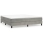 vidaXL Estructura de cama box spring terciopelo gris claro 160x200 cm vidaXL Estructura de cama box spring terciopelo gris claro 160x200 cm