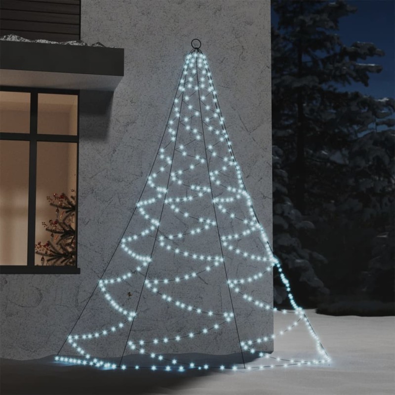 vidaXL Árbol de pared gancho metal blanco frío 3 m interior/exterior vidaXL Árbol de pared gancho metal blanco frío 3 m interior/exterior