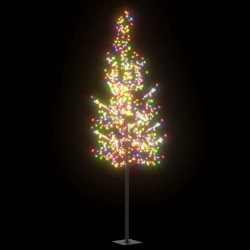 vidaXL Árbol de Navidad 600 LEDs de colores flores de cerezo 300 cm