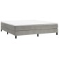 vidaXL Estructura de cama box spring terciopelo gris claro 160x200 cm vidaXL Estructura de cama box spring terciopelo gris claro 160x200 cm