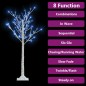 vidaXL Árbol de Navidad 120 LEDs azul sauce interior exterior 1,2 m vidaXL Árbol de Navidad 120 LEDs azul sauce interior exterior 1,2 m
