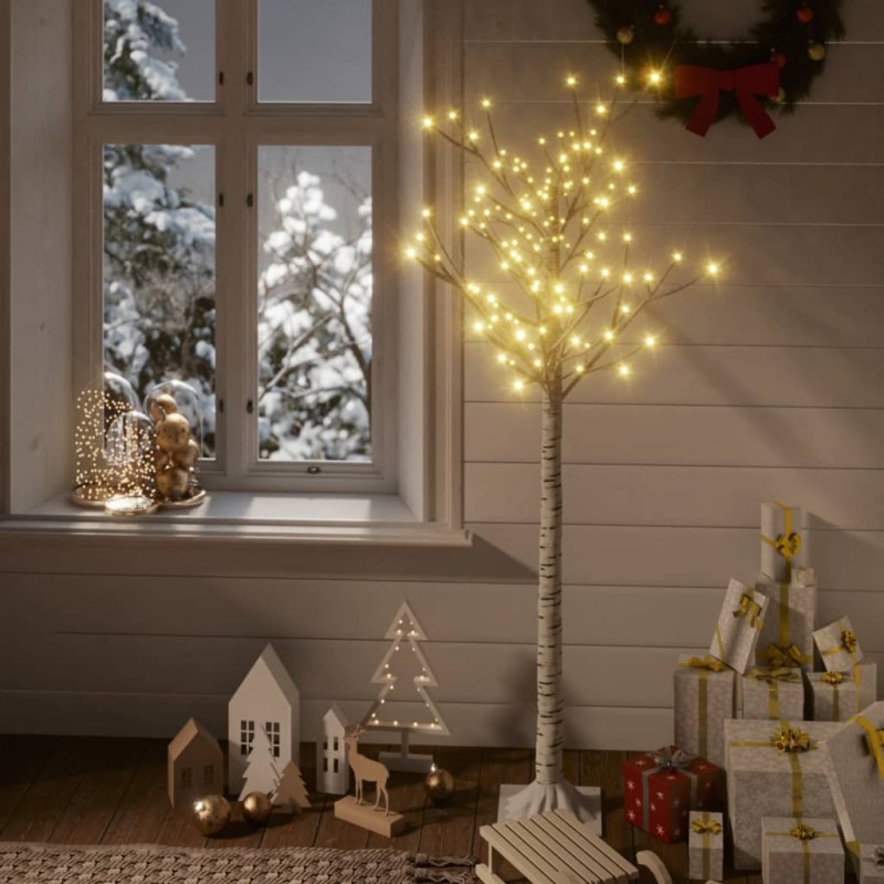 vidaXL Árbol de Navidad LED blanco cálido sauce interior exterior 1,5m vidaXL Árbol de Navidad LED blanco cálido sauce interior exterior 1,5m